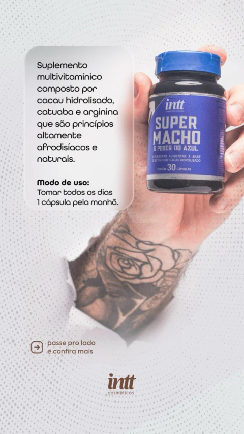Super Macho Suplemento Multivitaminico 30 Cápsulas INTT