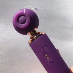 Imagem do Vibrador Sandy Varinha Mágica 3 em 1 Com Vai e Vem Recarregável