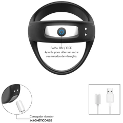 Anel Peniano com 10 Modos de Vibração Recarregável na internet