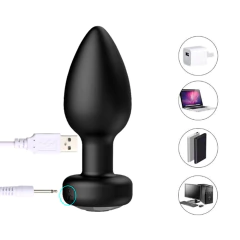 Plug Anal P Vibrador Com Controle Remoto Silicone Atóxico recarregável - Sex Shop Uh Lá Lá | Sex Shop Em Cuiabá 