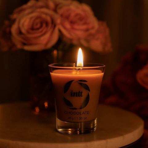 Vela Hidratante Chocolate Allumer para Massagem Comestível 40g Intt