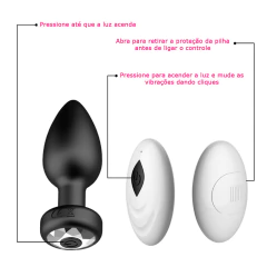 Plug Anal P Vibrador Com Controle Remoto Silicone Atóxico recarregável na internet
