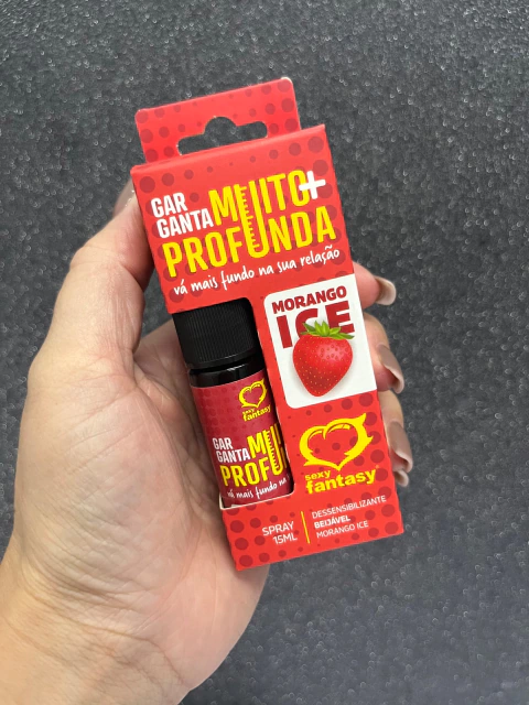 Dessensibilizante Garganta Muito Mais Profunda Spray Morango Ice 15ml