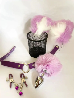 Combo Gatinha Lilás 4 Itens