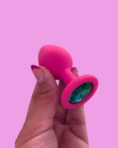 Plug G de Silicone com Pedra de Cristal