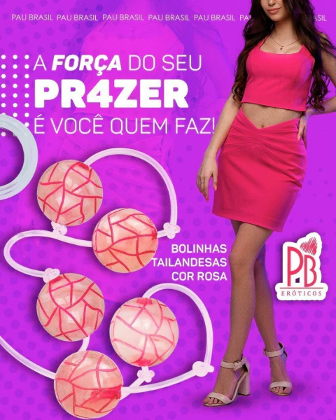 Bolinhas Tailandesas Pompoarismo Grande Rosa