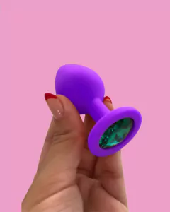 Plug M de Silicone com Pedra de Cristal - comprar online