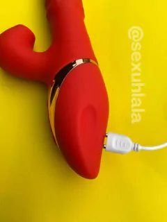 Red 2 em 1 Sugador De Clitoris e Vibrador com Vai e Vem - Sex Shop Uh Lá Lá | Sex Shop Em Cuiabá 