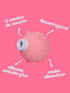 Porquinho Sugador com 10 Modos de Pulsação Recarregável -  Uh La La Sex Shop Em Cuiabá 
