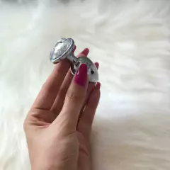 Plug P Coração Aço Inox na internet