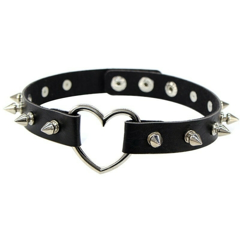 Chocker spikes com coração - comprar online