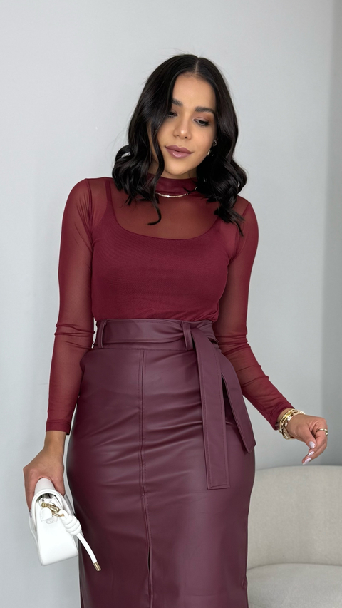 BLUSA TULE & TOP INGRID CEREJA - comprar online