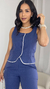 COLETE ALFAIATARIA SELENA AZUL - comprar online