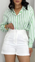 SHORTS EM ALFAIATARIA ARICIA BRANCO