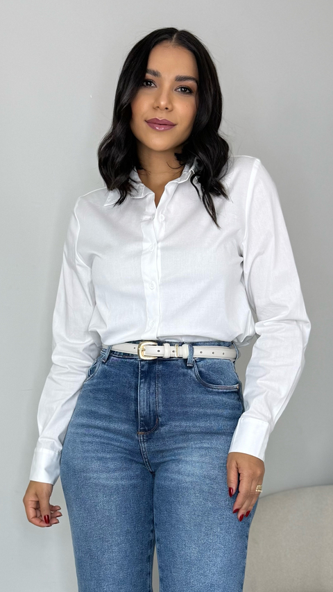 CAMISA FEMININA DALILA BRANCA - comprar online