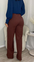 CALÇA PANTALONA LHUA MARROM - By Carola Rodrigues - Moda Feminina 