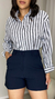 SHORTS EM ALFAIATARIA ARICIA MARINHO