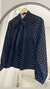 CAMISA FEMININA POÁ CLHOE PRETA - By Carola Rodrigues - Moda Feminina 