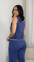 COLETE ALFAIATARIA SELENA AZUL - By Carola Rodrigues - Moda Feminina 