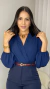 CAMISA BODY JOANA AZUL MARINHO