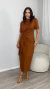 VESTIDO MIDI KASSANDRA MARROM - comprar online
