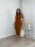 VESTIDO MIDI KASSANDRA MARROM
