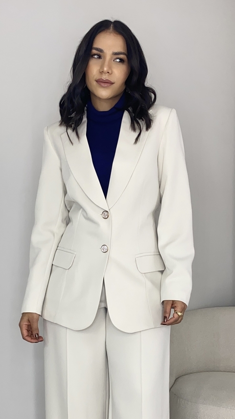 BLAZER ALFAIATARIA CLARICE BEGE CLARO - comprar online