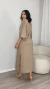 VESTIDO MIDI ARETUZA CAPUCCINO - By Carola Rodrigues - Moda Feminina 