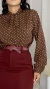 CAMISA FEMININA POÁ CLHOE MARROM na internet