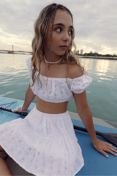 Pollera broderie - comprar online