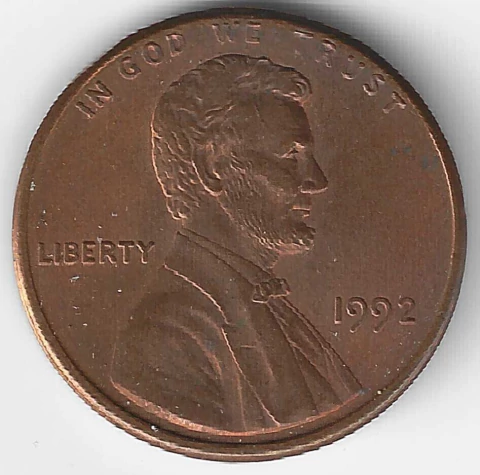 Estados Unidos, 1 Cent (Lincoln Memorial Cent) - 1992 - comprar online