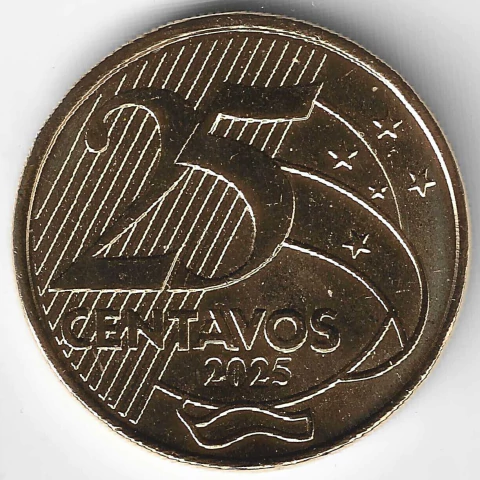 Brasil, 25 Centavos (Deodoro da Fonseca) - 2025 - comprar online