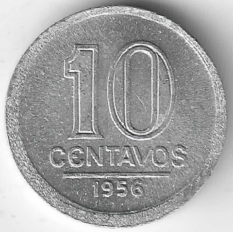 Brasil, 10 Centavos - 1956