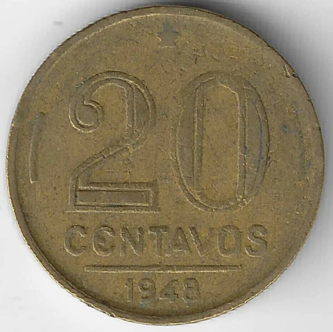 Brasil, 20 Centavos (Ruy Barbosa) - 1948 - comprar online