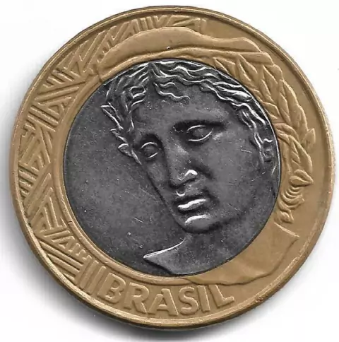 Brasil, 1 Real (Rotação de cunho) - 2008