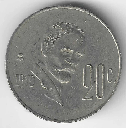 México, 20 Centavos (Francisco Madero) - 1975