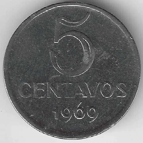 Brasil, 5 Centavos - 1969 - comprar online