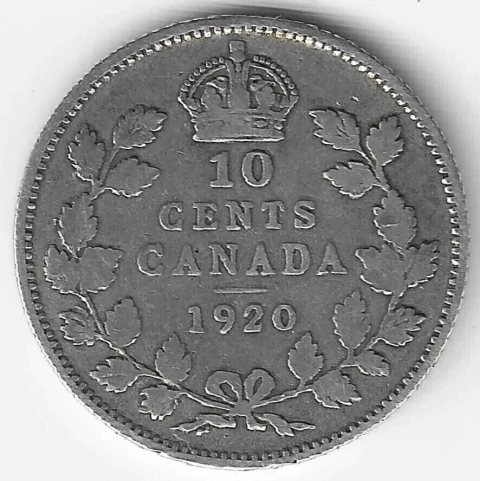 Canadá, 10 Cents (George V) - 1920
