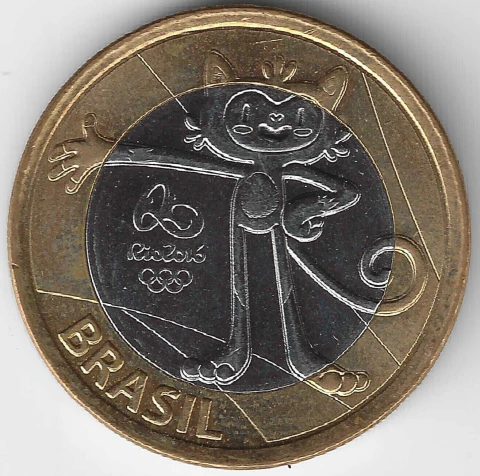 Brasil, 1 Real (Olímpiadas RIO2016 - Vinicius) - 2015