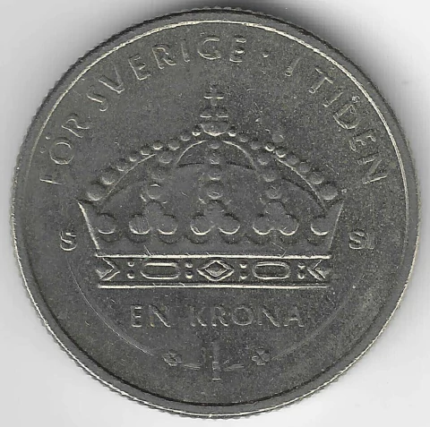 Suécia, 1 Krona (Carl XVI Gustaf) - 2008