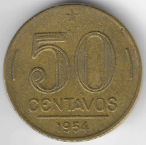 Brasil, 50 Centavos (Presidente Dutra) - 1954 - comprar online