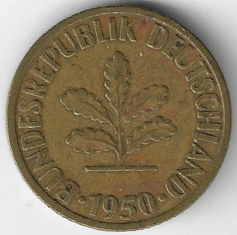 Alemanha, 10 Pfennig - 1950F - comprar online