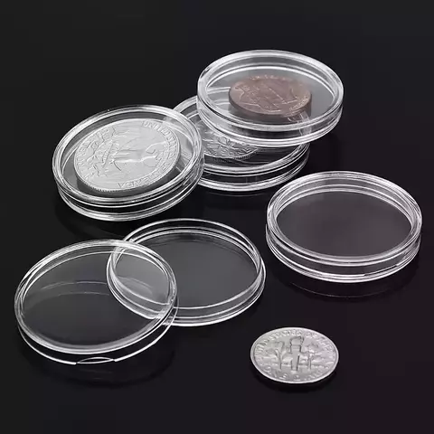 Cápsula transparente para moedas - 27mm - comprar online