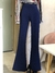 Imagem do Calça flare azul royal texturizada