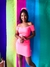Vestido tubinho rosa neon