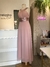 Vestido de festa longo rosa chá na internet