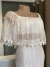 Conjunto saia midi + cropped renda - Off White - NINA MELANINA Boutique BRECHÓ