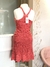 Vestido coral em crochê - NINA MELANINA Boutique BRECHÓ