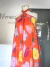 Vestido longo "LORENA" laranja floral - comprar online
