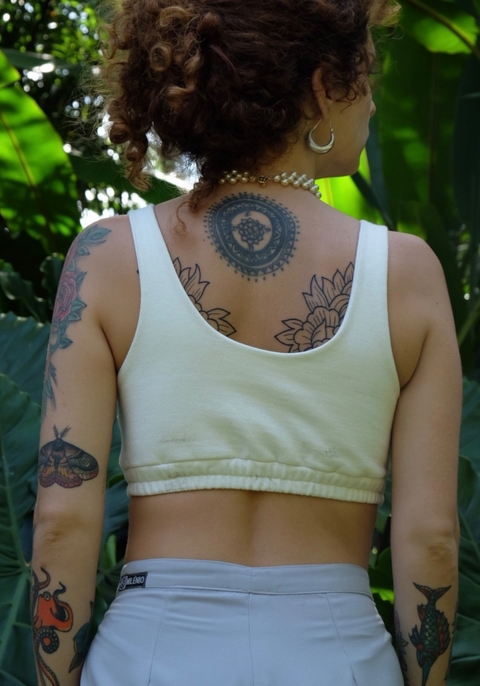 top moletom creme